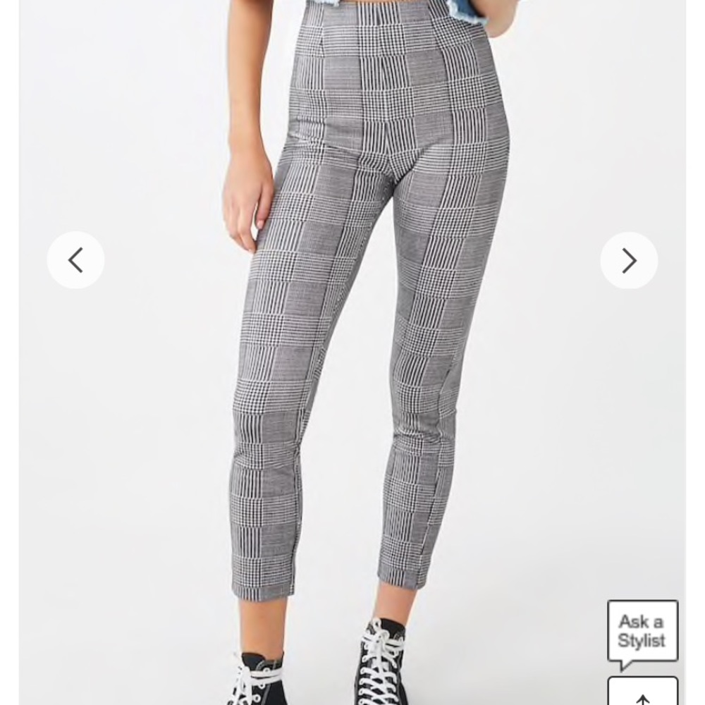 Plaid High Waisted Pants